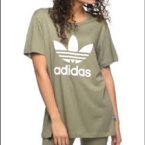 Adidas Olive Green T-Shirt, Size Medium
